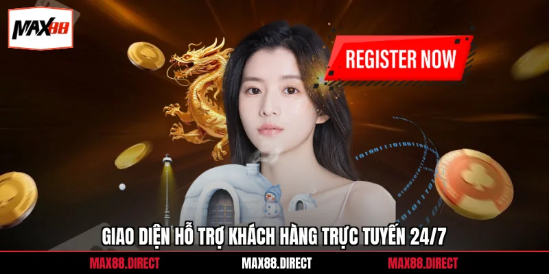 Giao diện hỗ trợ khách hàng trực tuyến 24/7