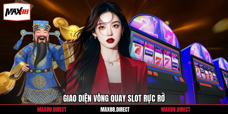 Giao diện vòng quay slot rực rỡ