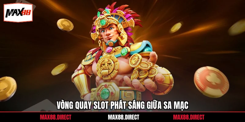 Vòng quay slot phát sáng giữa sa mạc